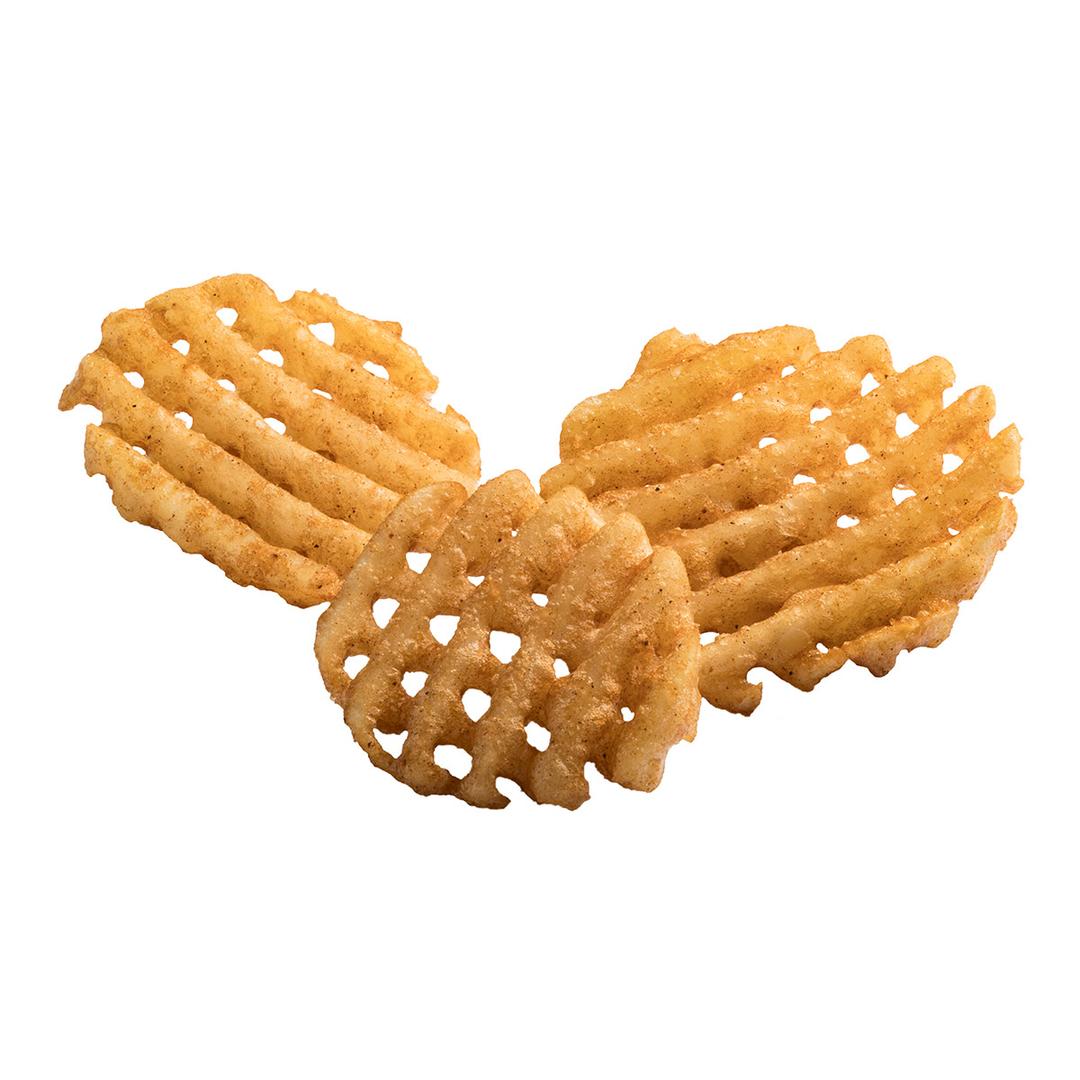 Papas a la francesa corte lattice, sin cáscara