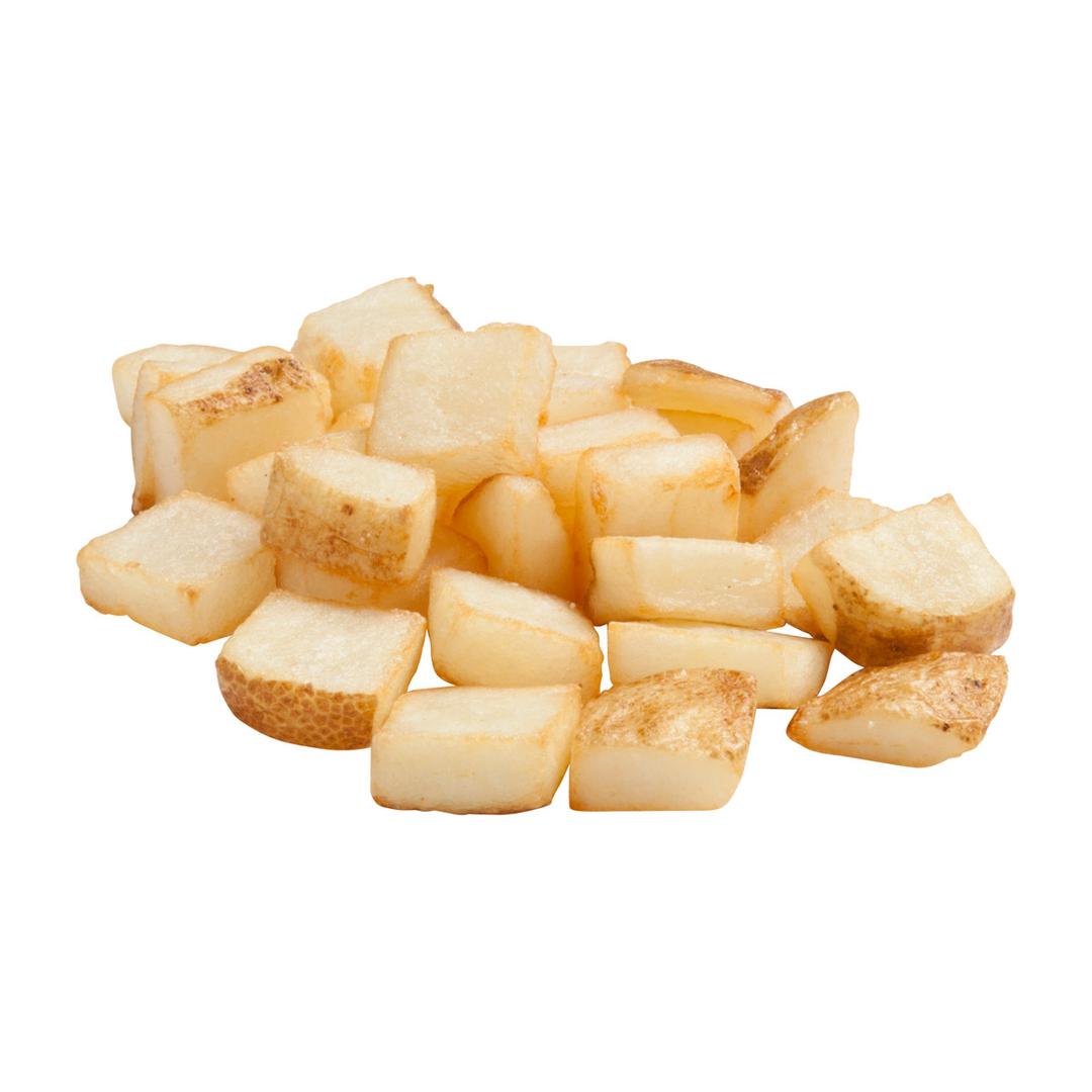 Trozos de papas, con cáscara